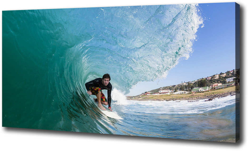 Foto obraz na płótnie Surfer na fali