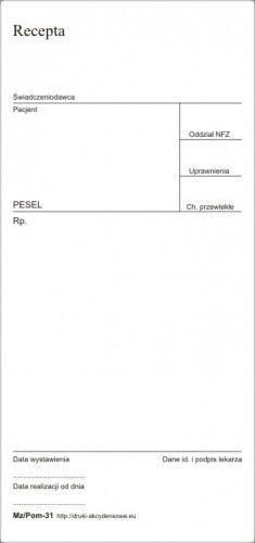 Firma krajewski Recepta niekodowana [Mz/Pom-31] Mz/Pom-31