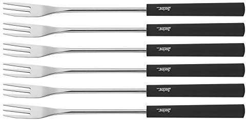 Unbekannt Spring 2890290606 widelczyki do fondue serów Basic 6 sztuki w kolorze czarnym 2890290606