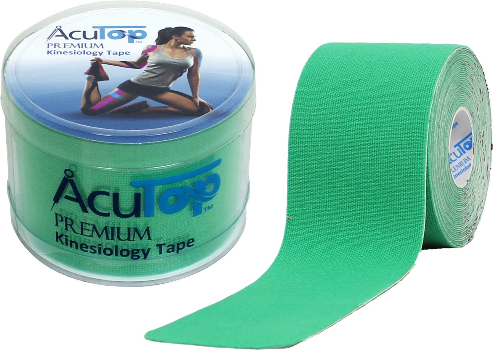 Tape Acutop AcuTop PREMIUM kinesiology KINESIO zielony + PUDEŁKO wielorazowe + INSTRUKCJA (atp green) 4260394881203
