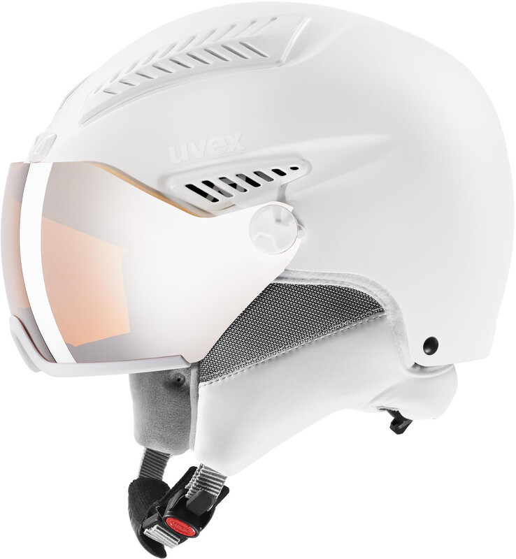 Uvex hlmt 600 Visor Kask, all white mat 53-55cm 2020 Kaski narciarskie S5662365004
