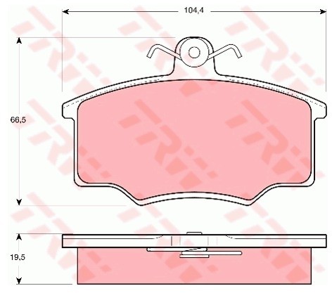 TRW Zestaw klocków hamulcowych, hamulce tarczowe GDB628