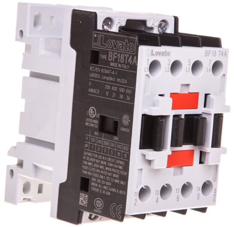 LOVATO Stycznik mocy 32A AC-1 4P 230V AC 0Z 0R BF18T4A230 BF18T4A230
