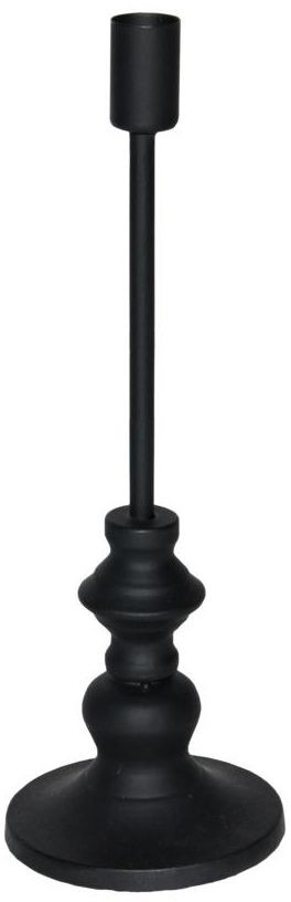 Świecznik metalowy na świecę stołową wys. 28 cm czarny