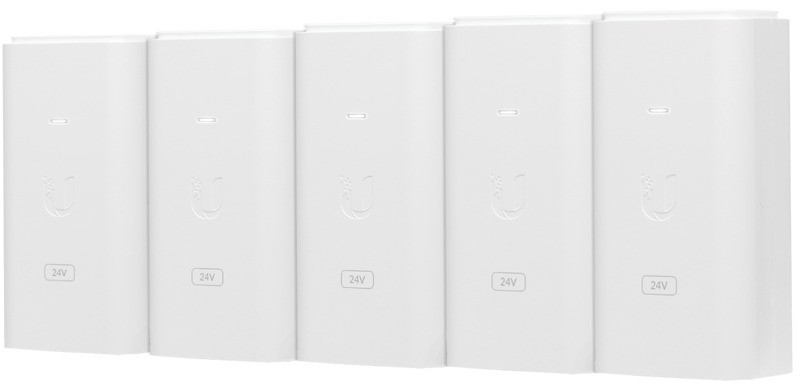 Ubiquiti 24v, 1A Giga POE, white, 5-pack POE-24-24W-5P