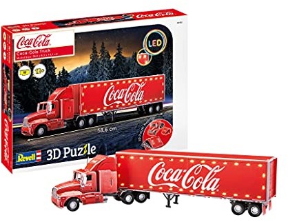 Revell Revell 00152 Coca Cola Truck 3D puzzle (edycja LED), czerwone 00152