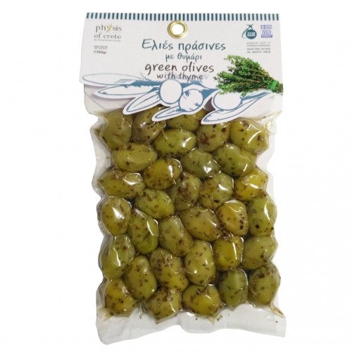 Physis of Crete Oliwki zielone niedrylowane z tymiankiem 250g 5203