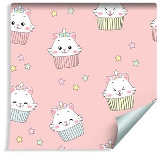 Muralo Tapeta Dla Dzieci Śliczne Kotki Muffinki 1393117217