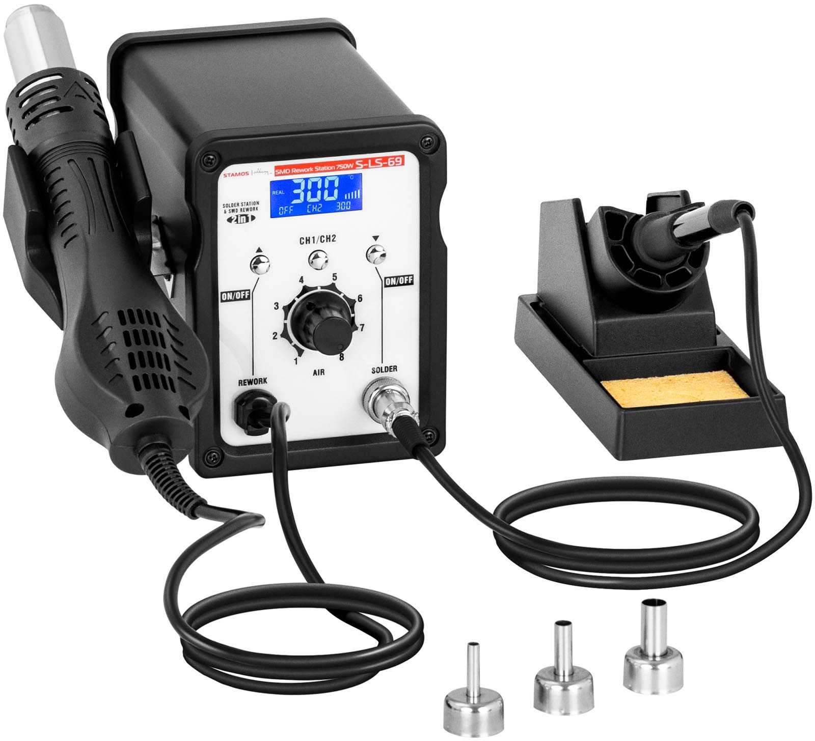 Stamos Soldering Stacja lutownicza - 750 W - 2w1 S-LS-69