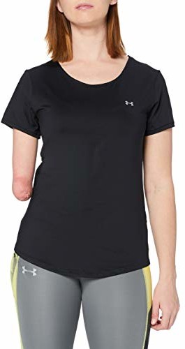 Under Armour damska koszulka sportowa Ss z krótkim rękawem Black/Metallic Silver XS 1331279-001
