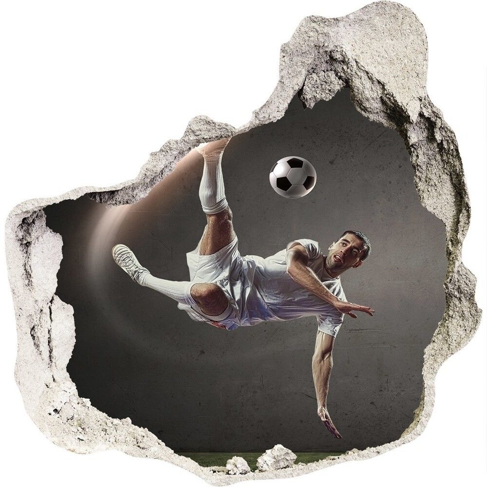 Wallmuralia.pl Samoprzylepna dziura na ścianę naklejka Piłkarz