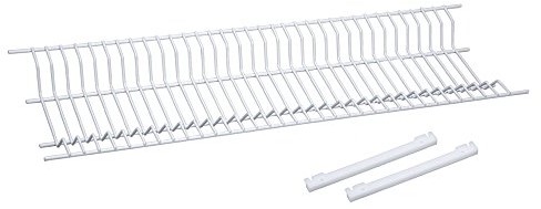 Sauvic Stelaż do ociekania sauvic 92190 z tworzywa sztucznego na metalowym szafka wisząca biała 65 x 22,5 x 5 cm 92190