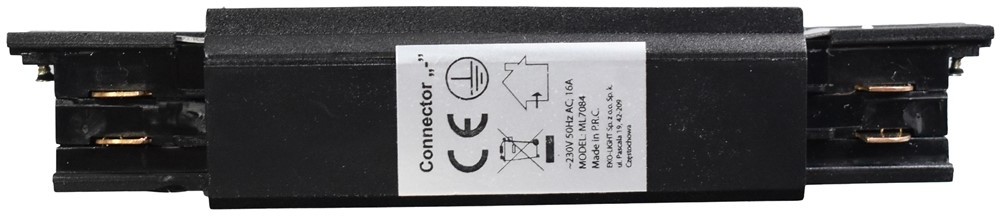 ECO-LIGHT Łącznik Lampy Track Light Black 3 Circuit Typ Prosty ML7084