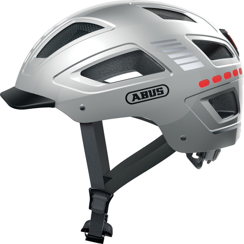 Abus Hyban 2.0 LED Helmet, srebrny L | 55-61cm 2022 Kaski miejskie i trekkingowe 61465