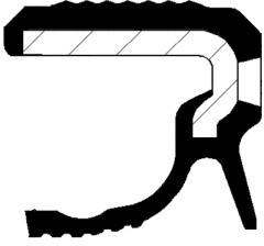 CORTECO Pierścień uszczelniający wału, wał korbowy 19036884B