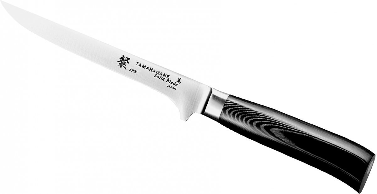 Tamahagane Tamahagane SAN Black Nóż do wykrawania elastyczny 16cm SNM-1120
