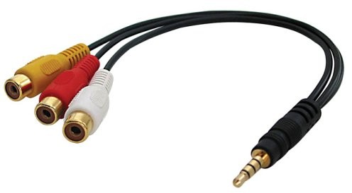 LINDY Lindy 35539  3,5 MM, wtyczka do segmentu 3 X cinch Złącze audio-video adapter (Video + Stereo Audio) z 4 35539