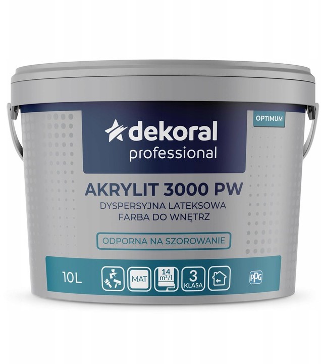 Dekoral Farba Professional Akrylit3000PW Biały 10L