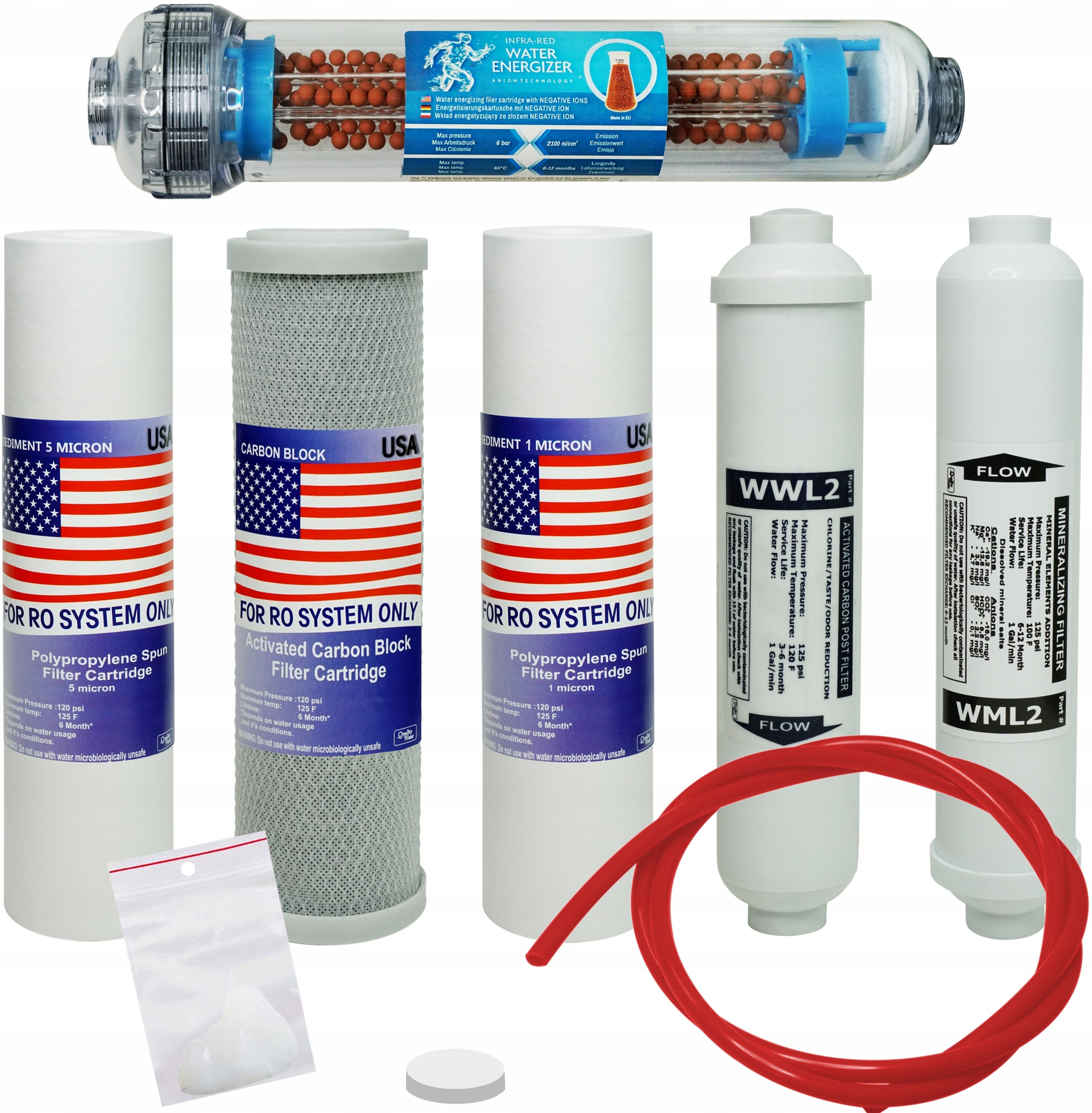 Wkłady Do Filtra Wody RO7 Osmoza Zamiennik Aifir