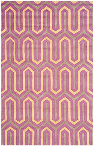Safavieh leta handgetufteter dywan, cam351 °F, fuksja/szary, 121 x 182 cm CAM351F-4
