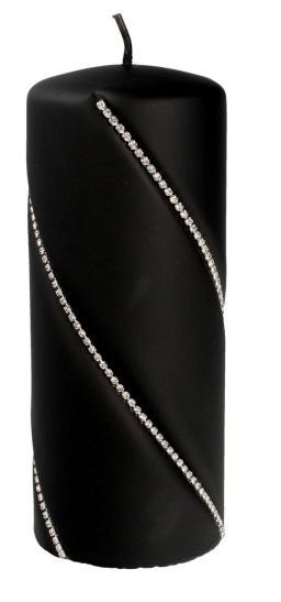 Lumarko Lumarko Świeca Walec Duży Parafinowa 7xh18cm Czarny! BC4852 Mondex