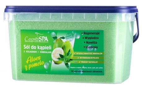 CosmoSPA UZDROWISKOWA SÓL DO KĄPIELI Z KOLAGENEM ALOES Z POMELO 3 KG