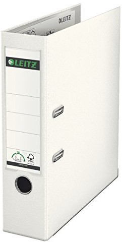 Leitz segregatorów plecach powłoka 80 MM PP A4 10 sztuk, białe 10101001