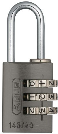 Abus ABUS  145/20 Kłódka 20 MM Titanium połączenie z aluminiowego 46576  ... 14520TIT