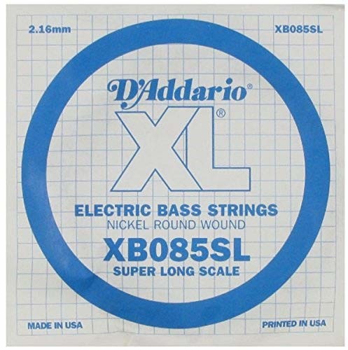 DAddario XB085SL pojedyncza struna do gitary basowej, z oplotem niklowym, Super Long Scale.085 XB085SL