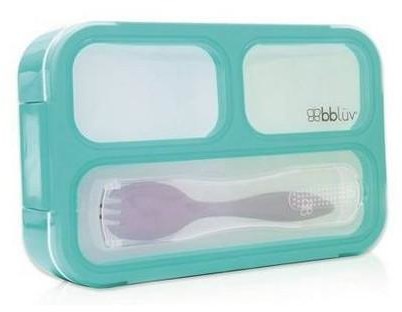 BABY&TRAVEL BBluv Lunchbox z widelcem Bento niebieski 3m+ 1szt.