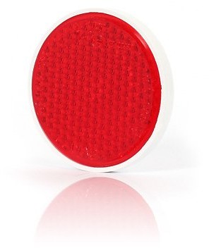 WAŚ Odblask przykręcany czerwony okrągły śr. 75mm (28) was28