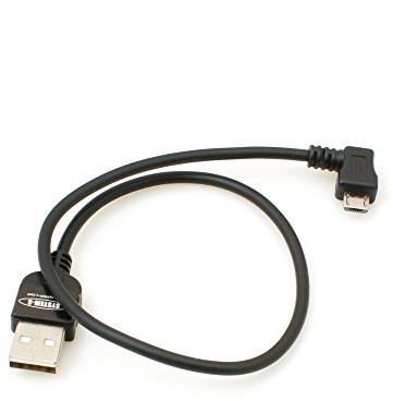 System-S Micro USB 2.0 kabel kątowy wtyk kątowy 90 stopni (lewa/Male) Adapter kabla do transmisji danych i ładowania wire 30 cm 50437815