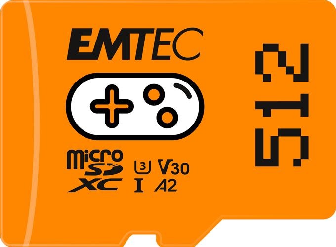 Emtec Gaming MicroSDXC 512 GB Class 10 UHS-I/U3 A2 V30 ECMSDM512GXCU3G