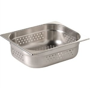 Vogue k846 patelnia ze stali nierdzewnej perforowana 1/2 Gastronorm, 150 MM wysokości, pojemność 9 L K846