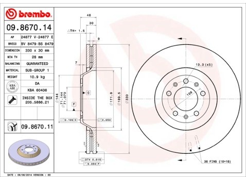 BREMBO 09.8670.11