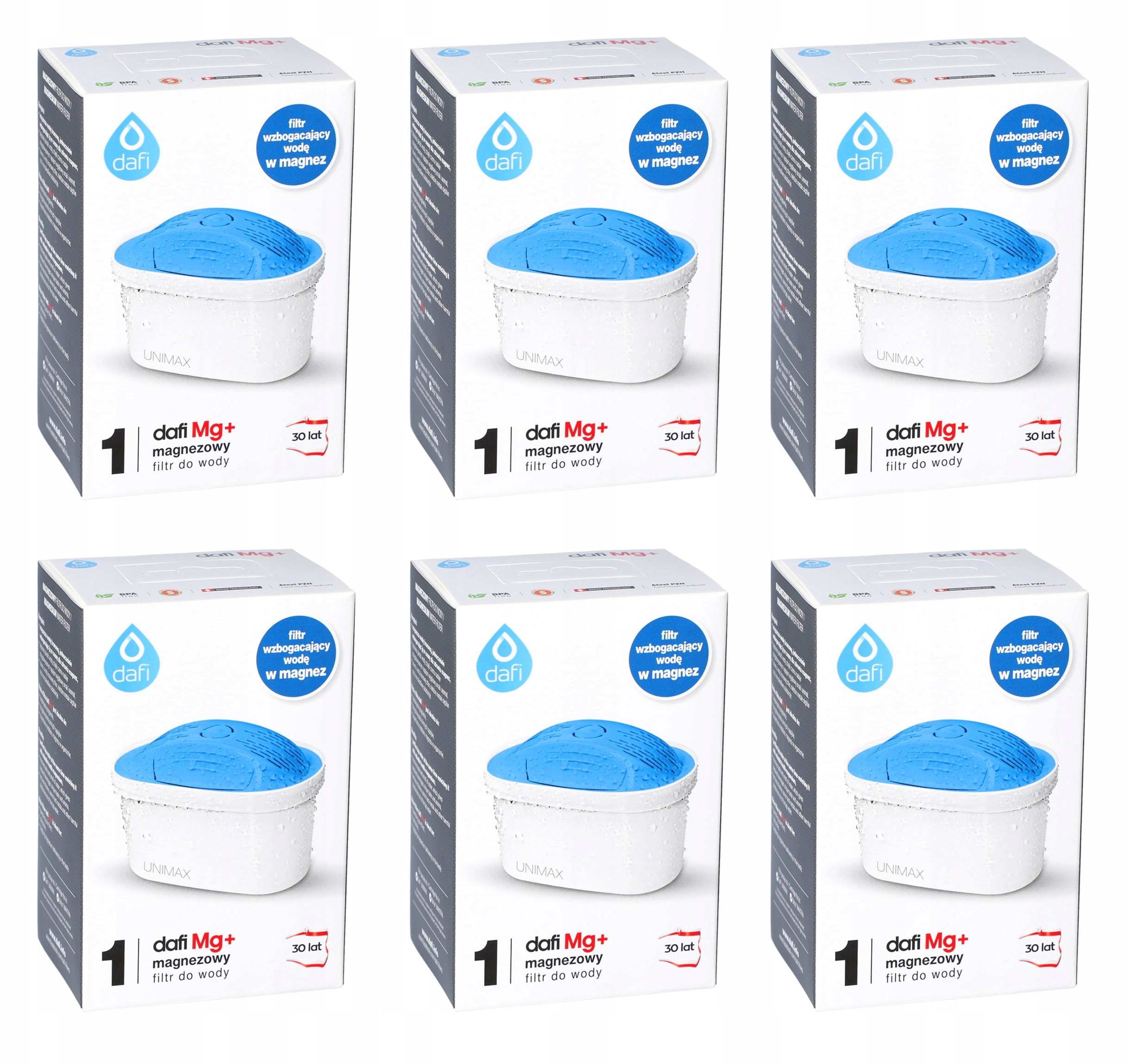 DAFI Filtr Wkład Unimax Mg+ do Brita Maxtra 6 Szt.