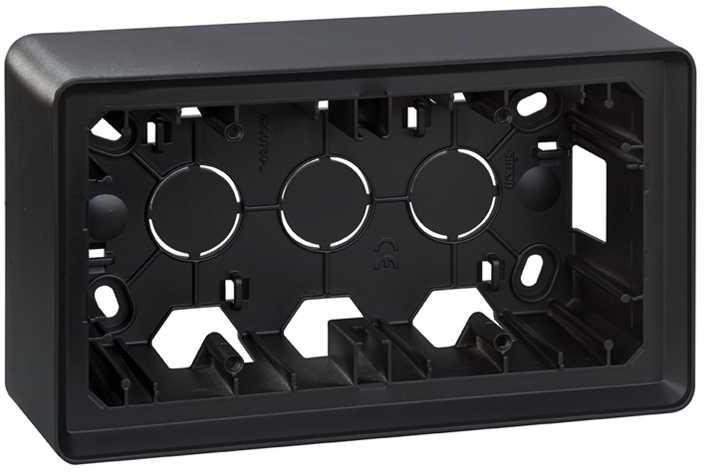 Kontakt KONTAKT_SIMON Puszka natynkowa podwójna DETAIL 82 Grafitowy 8200760-038