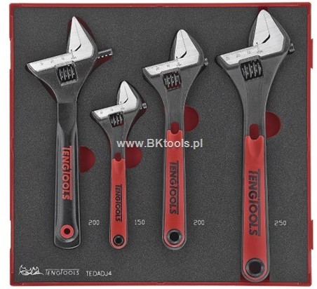TENG TOOLS Zestaw kluczy nastawnych 4 szt 238310106 TEDA DJ4