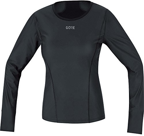 Gore Wear koszulka Wind gęstej damska koszulka z długim rękawem, wytłaczanie, Gore M Women WINDSTOPPER Base Layer L/S, 100320, czarny, 34 -9900-X-Small100320990002-9900