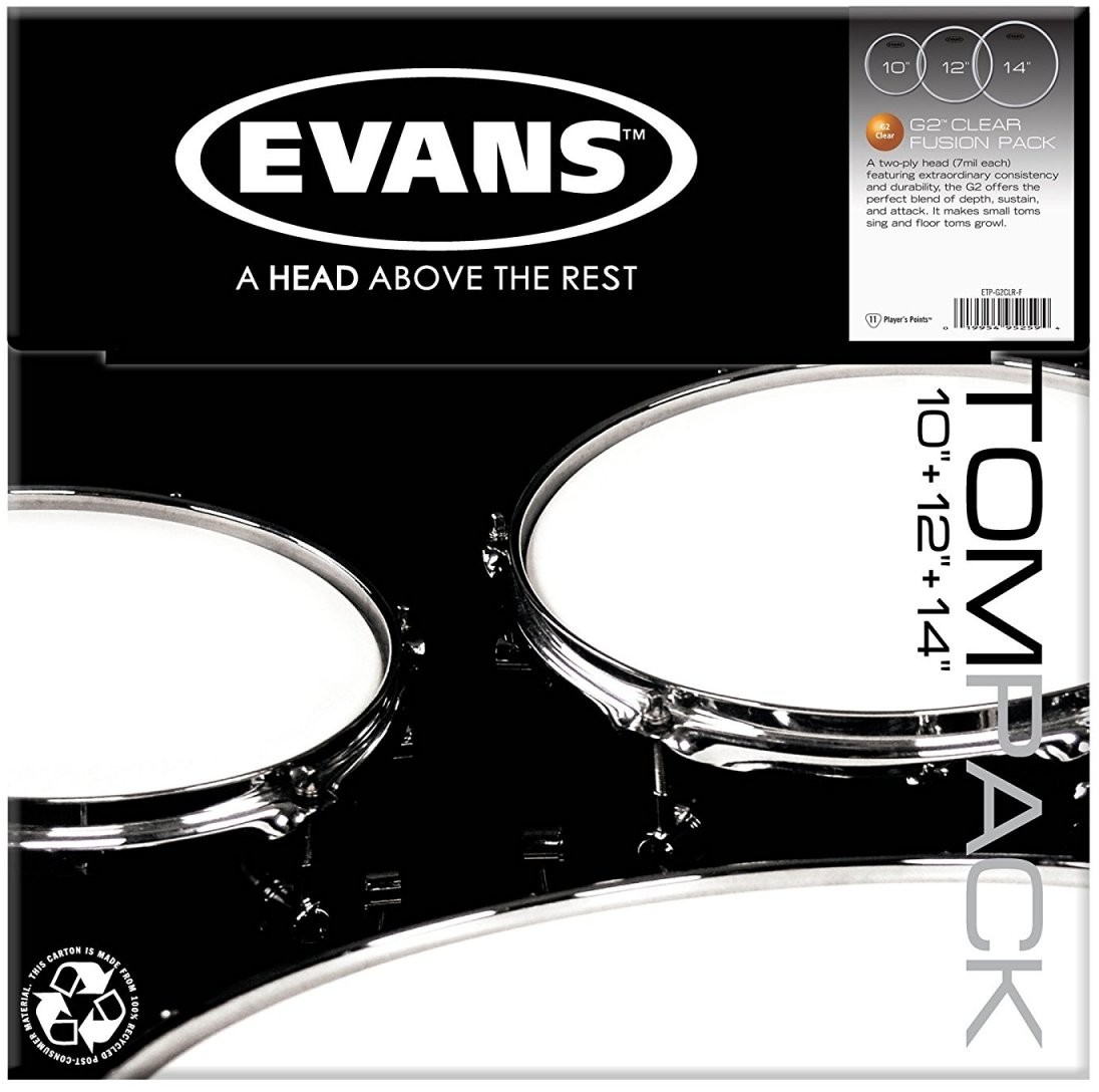 Evans G2 Clear Fusion Pack - zestaw naciągów 10 12 14 ETPG2CLRF