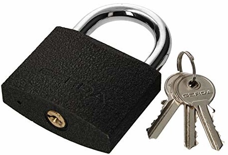KOTARBAU KOTARBAU Żeliwna kłódka, 75 mm, uniwersalny zamek, monoblock, kłódka z bolcami, zabezpieczenie przed włamaniem, hartowany, masywny zamek 5907465941099