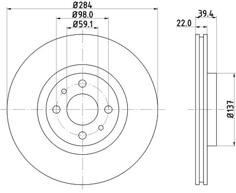HELLA PAGID Tarcza hamulcowa PAGID 8DD355102-531