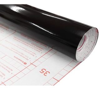 D-c-Fix Folia Dekoracyjna Okleina Meblowa Kolor CZARNA POŁYSK 90x50 F25 F25-090-0050