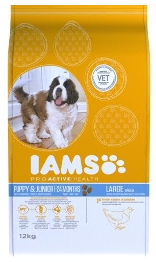 IAMS ProActive Health Puppy & Junior Large Breed Chicken 12 kg