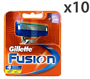Gillette zestaw zaledwie 10 Fusion Reload X 4 sztuki produkty do golenia 7432202850849
