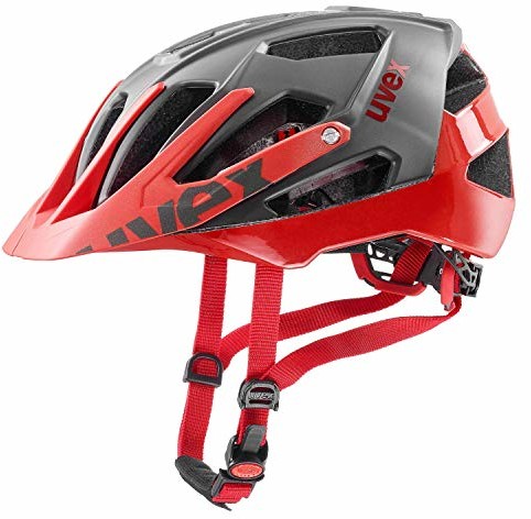 Uvex Quatro MTB kask rowerowy szary/czerwony 2019, 52-57cm (S4107752315)