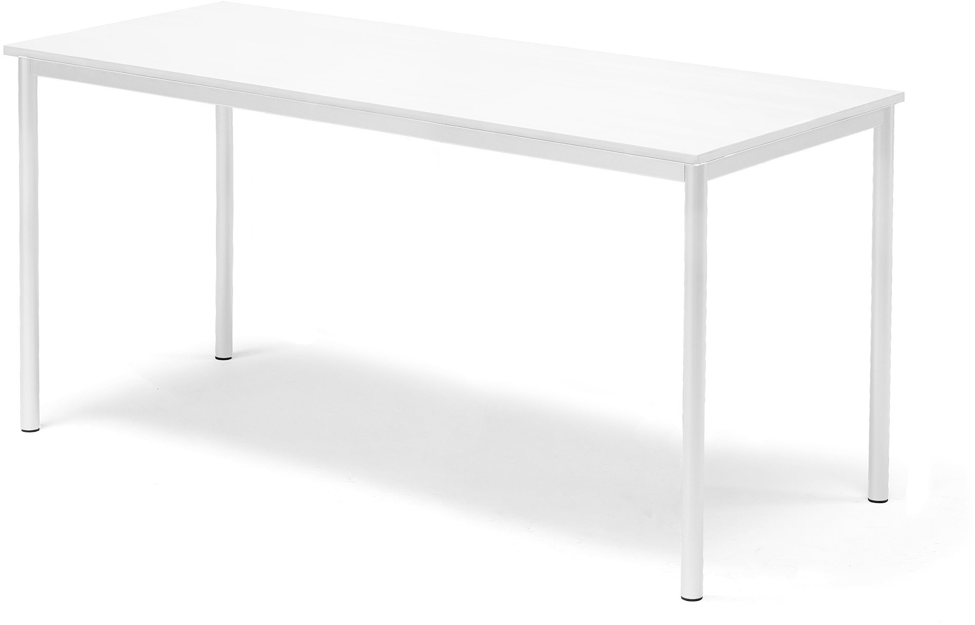 AJ Produkty Biurko SONITUS, 1600x700x760 mm, biały laminat, biały
