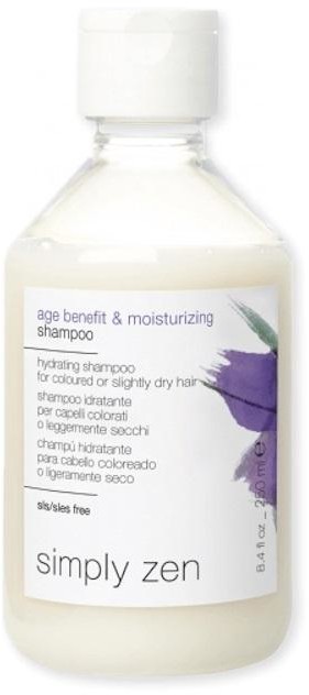 Simply Zen Simply Zen Age Benefit & Moisturizing Shampoo nawilżający szampon do włosów farbowanych i delikatnie suchych 250ml