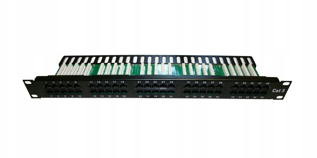 Patchpanel 50 portów RJ45 Utp CAT.3 19