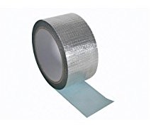 Perel dtalu50 wzmocniona aluminium taśmy klejącej, 50 MM szerokość x długość 10 m, srebrny DTALU50